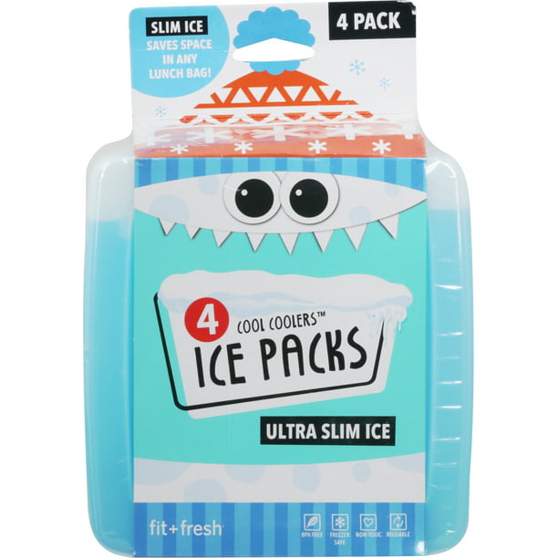 Fit Fresh XL Cool Coolers Reusable Ice Packs Long Lasting Ice Packs for Lunch